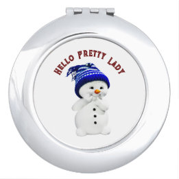 Cute Snowman Compact Mirror