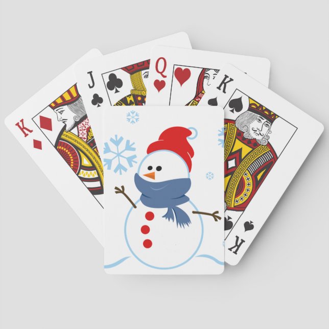 Cute Snowman Deck of Cards (Back)
