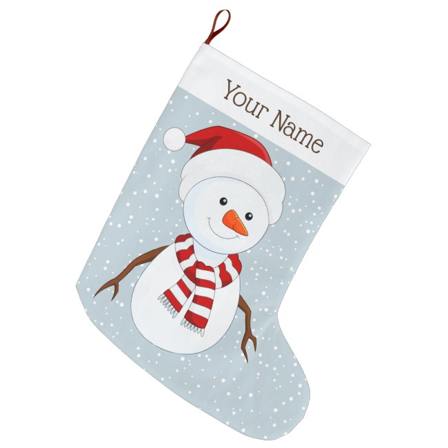 Cute Snowman Design Christmas Stocking