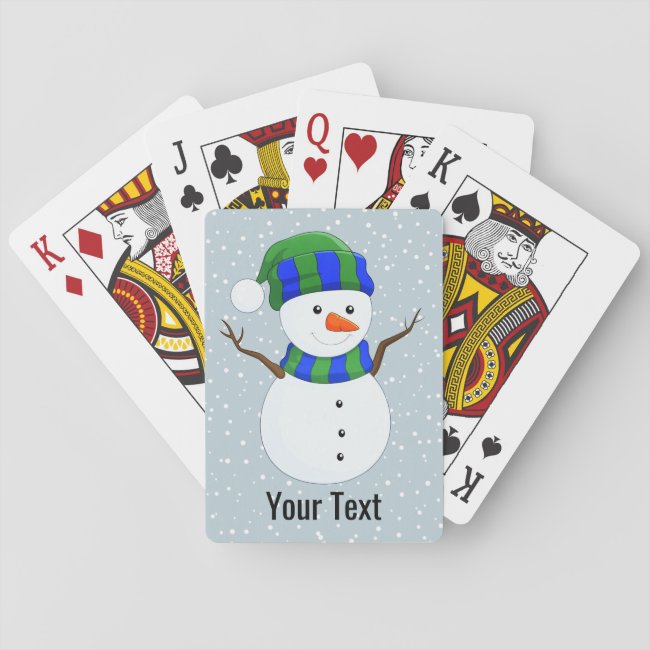 Cute Snowman Design Classic Playing Cards