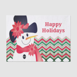 Cute Snowman Designed Tissue Paper