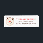 Cute Snowman Donut Festive Christmas Label<br><div class="desc">Happy Holidays! Complete your holiday cards and invitations with this festive donut-theme address label. It features white chocolate flavored donut with snowman decorations. Personalize by adding your name and address. Matching items are available.</div>