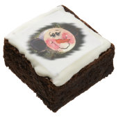 Cute Snowman Face Brownie (Angled)