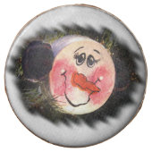 Cute Snowman Face Chocolate Dipped Oreo (Front)