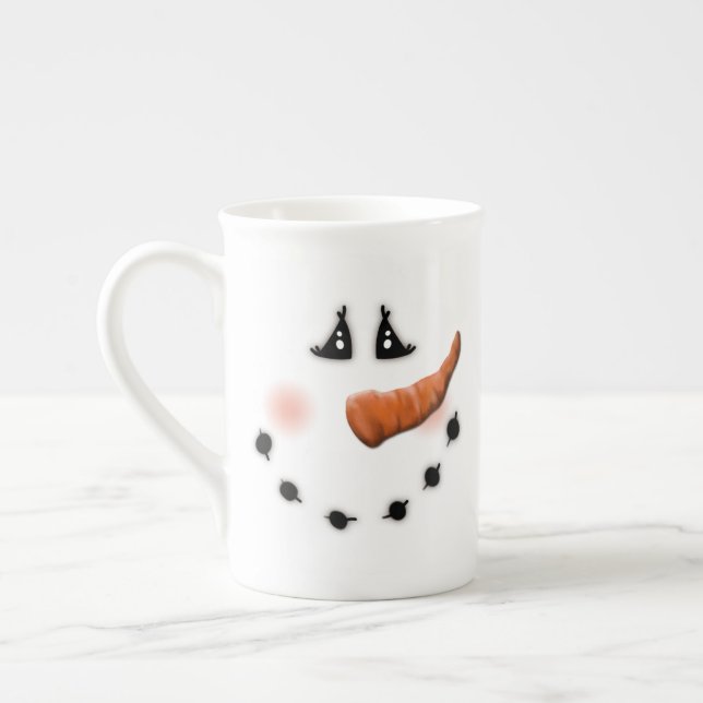 Cute Snowman Face Inspirivity Customized mug (Left)