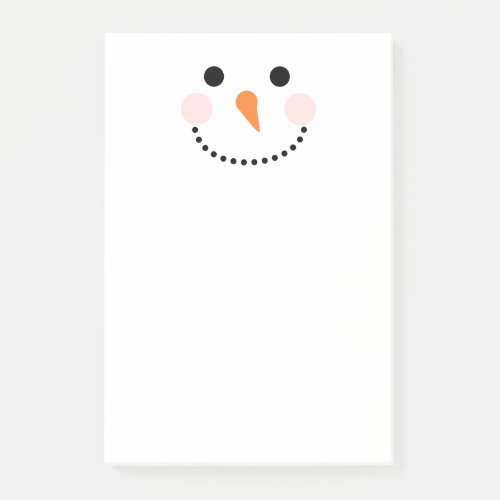 Cute Snowman Face Post_it Notes