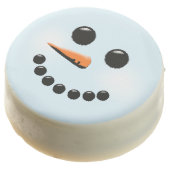 Cute Snowman Face Winter Holiday Snowmen Chocolate Dipped Oreo (Angled)