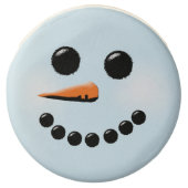 Cute Snowman Face Winter Holiday Snowmen Chocolate Dipped Oreo (Front)