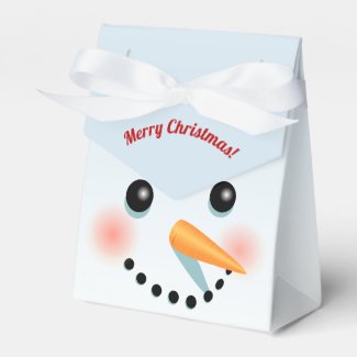 Cute Snowman Face With Carrot Nose