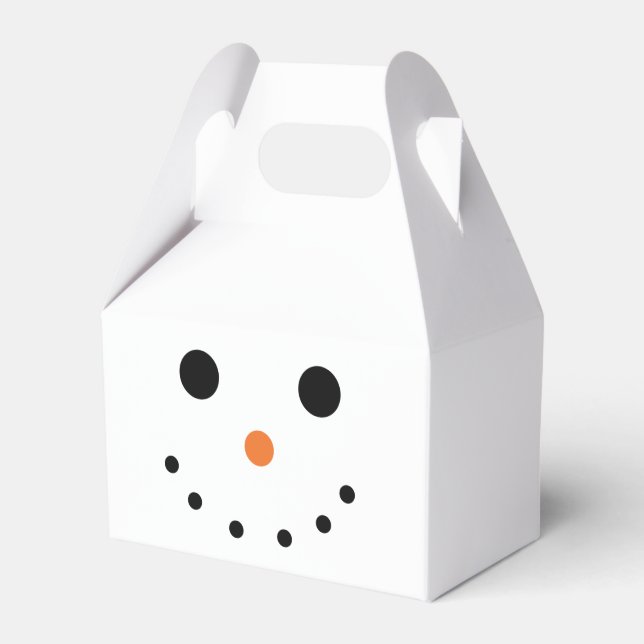 Cute Snowman Favor Box (Front Side)
