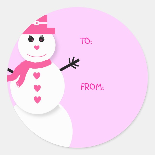 Cute Snowman Gift Tags (Front)