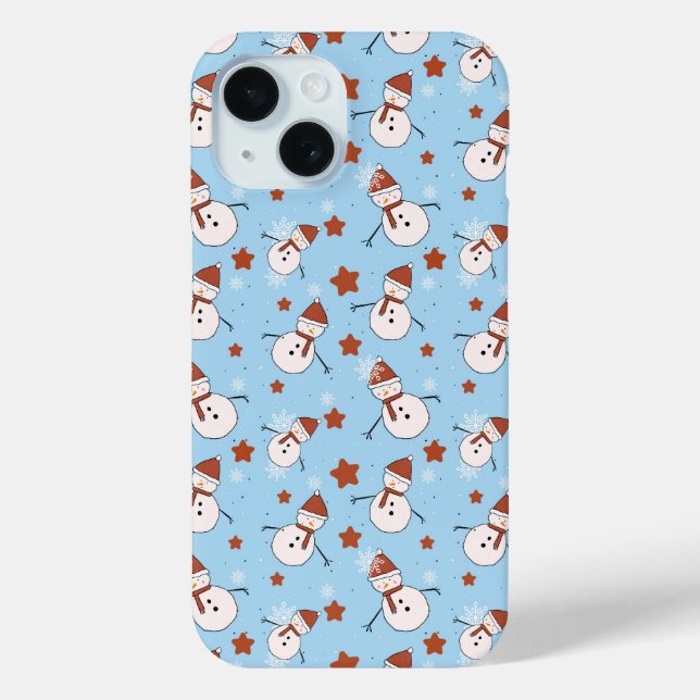 Cute Snowman Holiday Phone Case (Back)