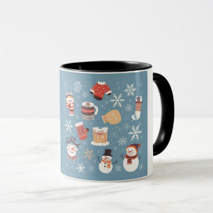 Cute Snowman & Hot Chocolate Vibes Mug