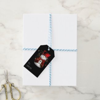 Cute Snowman in Red Velvet Christmas