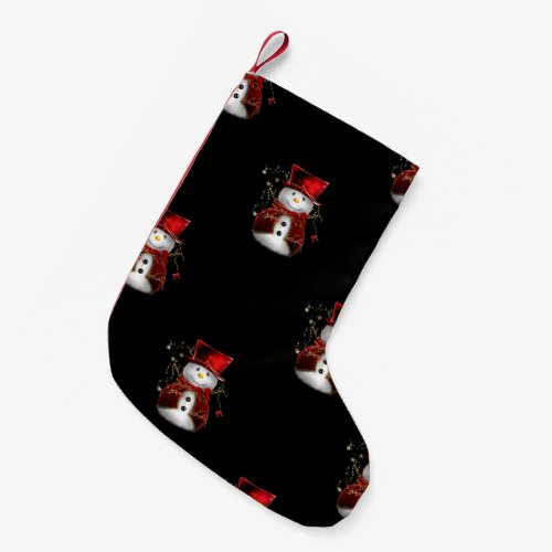 Cute Snowman in Red Velvet Christmas