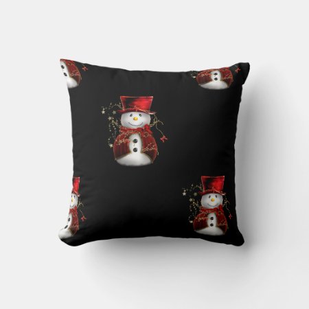 Cute Snowman in Red Velvet Christmas