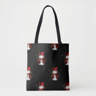 Cute Snowman in Red Velvet Christmas