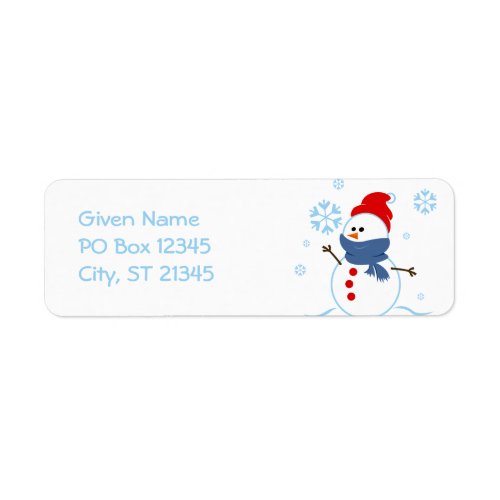 Cute Snowman Label