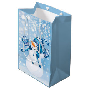 Cute Snowman  Medium Gift Bag
