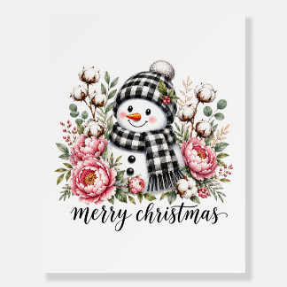 Cute Snowman Merry Christmas Foam Board