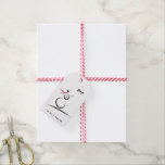 CUTE SNOWMAN 'Merry Christmas' Gift Tags<br><div class="desc">This simple black line drawing of happy snowmen with carrot noses,  red scarves,  and black buttons will add a fun winter touch to your holiday gift-giving. Snowman Joy by prettystrangeu.</div>