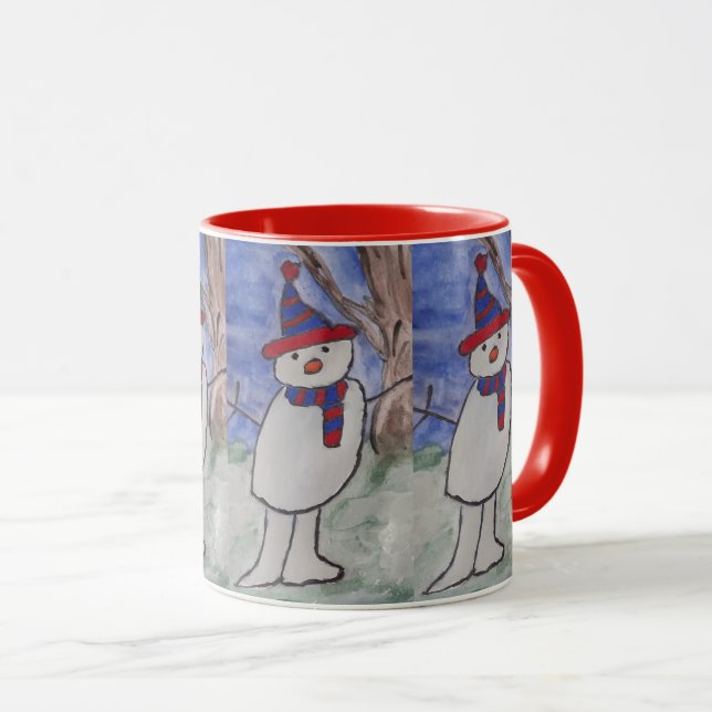 Cute Snowman Mug (Front Right)