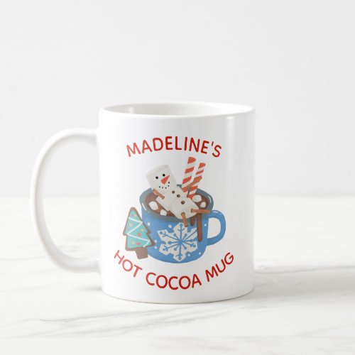 Cute Snowman Name Hot Cocoa Coffee Mug