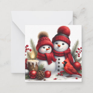 Cute Snowman Note Card