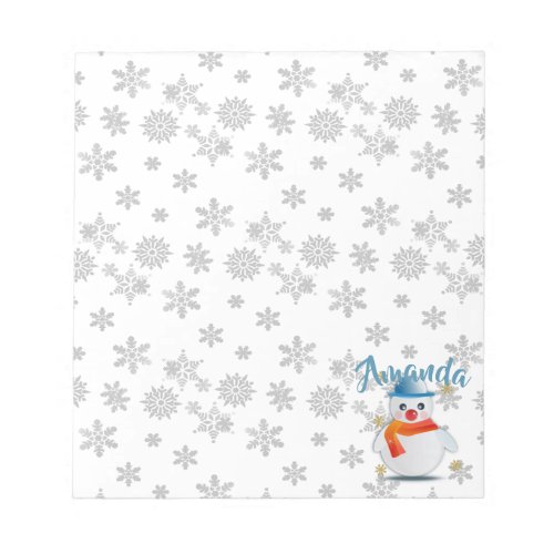 Cute Snowman Notepad