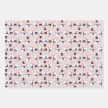 Cute Snowman on Bink, Blue and Green Background