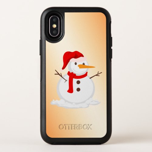 Cute Snowman OtterBox Symmetry iPhone X Case