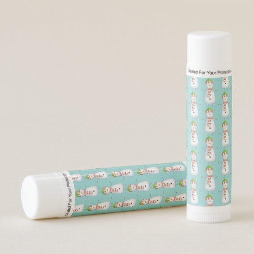 Cute Snowman Pattern Christmas Lip Balm