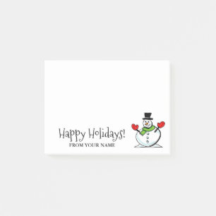 Cute snowman personalized Christmas winter Holiday Post-it Notes