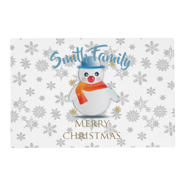 Cute Snowman Placemat (Front)
