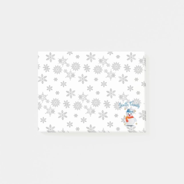 Cute Snowman Post-it Notes (Front)
