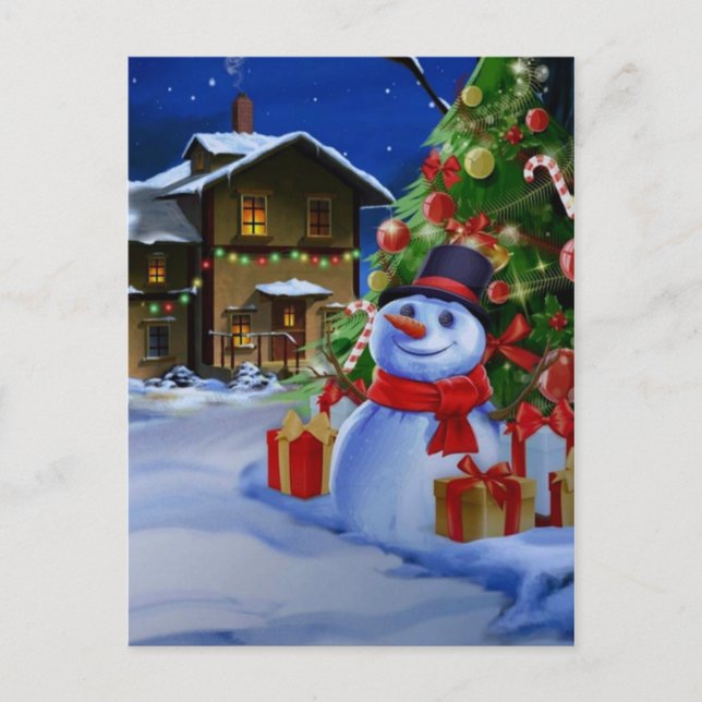 cute  Snowman Postcard (Front)