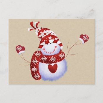 Cute Snowman Postcard by xmasstore at Zazzle