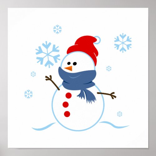 Cute Snowman Poster