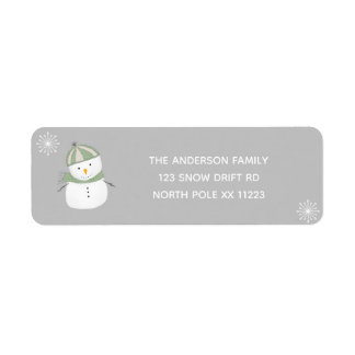 Cute Snowman return address Label