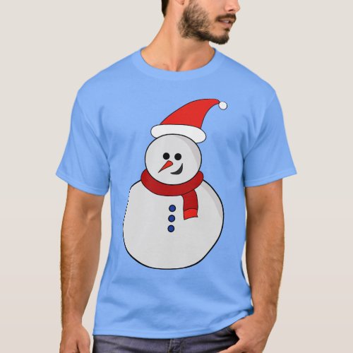 Cute Snowman Smiling ideas design T_Shirt