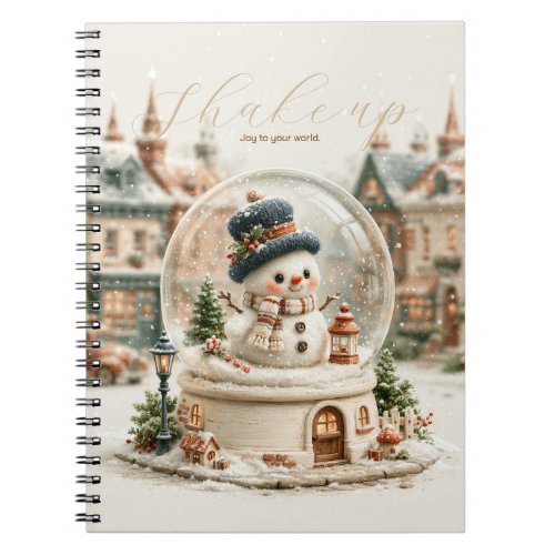 Cute Snowman Snow Globe Notebook