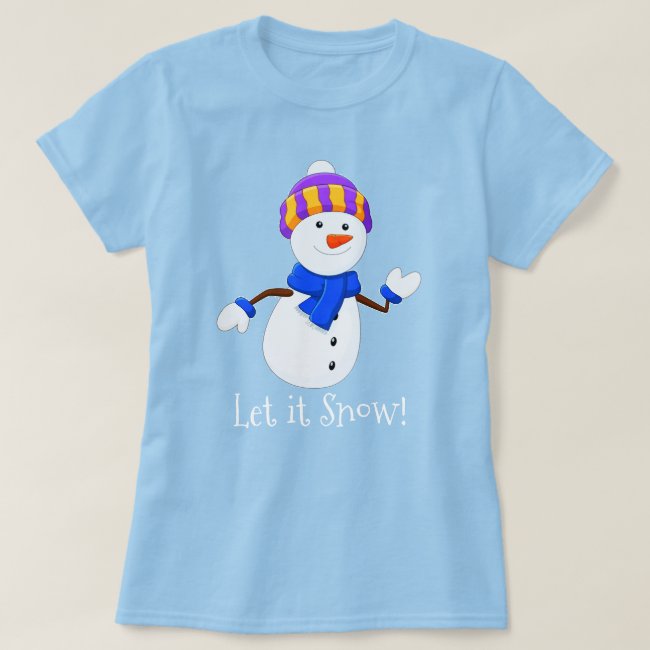 Cute Snowman Sweatshirt Tee Shirt