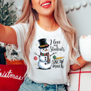 Cute Snowman Teacher T-Shirt