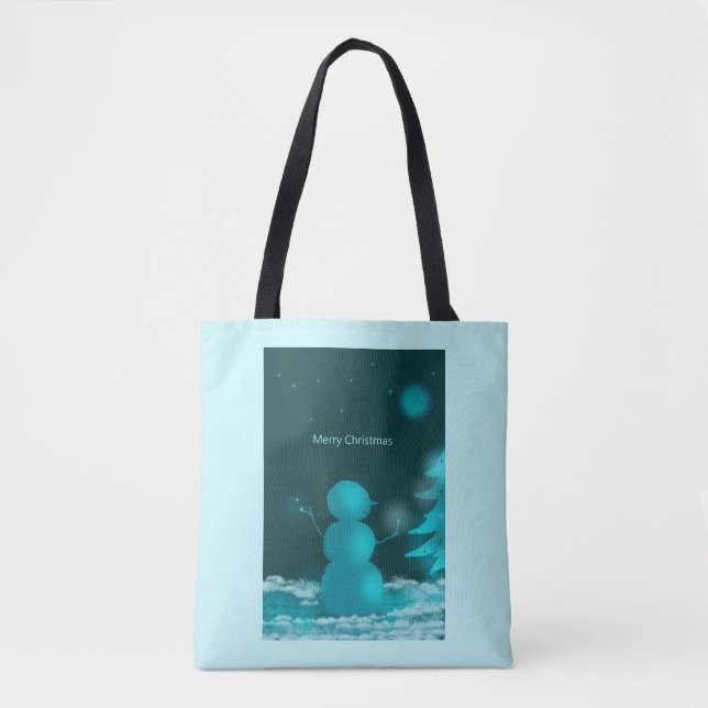 Cute Snowman Tote Bag (Front)