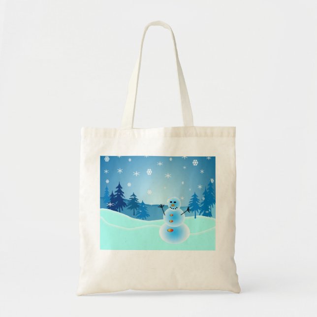 Cute snowman tote bag (Front)
