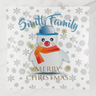 Cute Snowman Trinket Tray