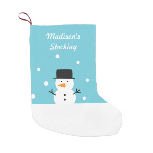 Cute Snowman Winter Snow Christmas For Kids Small Christmas Stocking