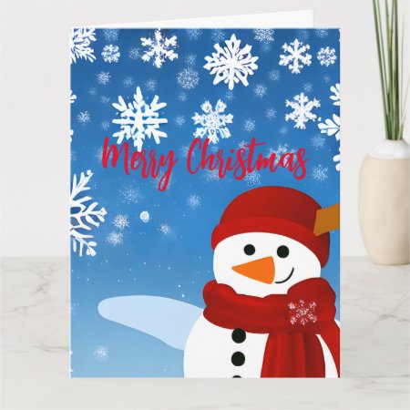 Cute Snowman Winter Wonderland Merry Christmas 