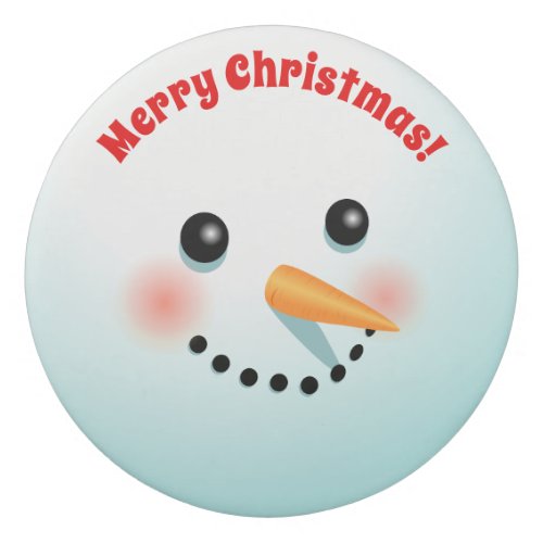 Cute Snowman With Carrot Nose Eraser