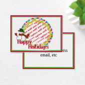 Cute Snowman With Green Hat Photo Frame (Desk)